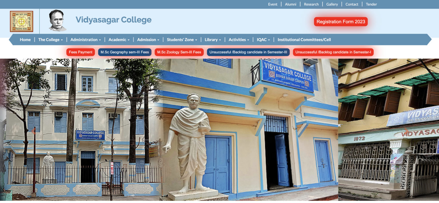 Vidyasagar College (Ug Pg) Admission 2024 [Subject Combination]