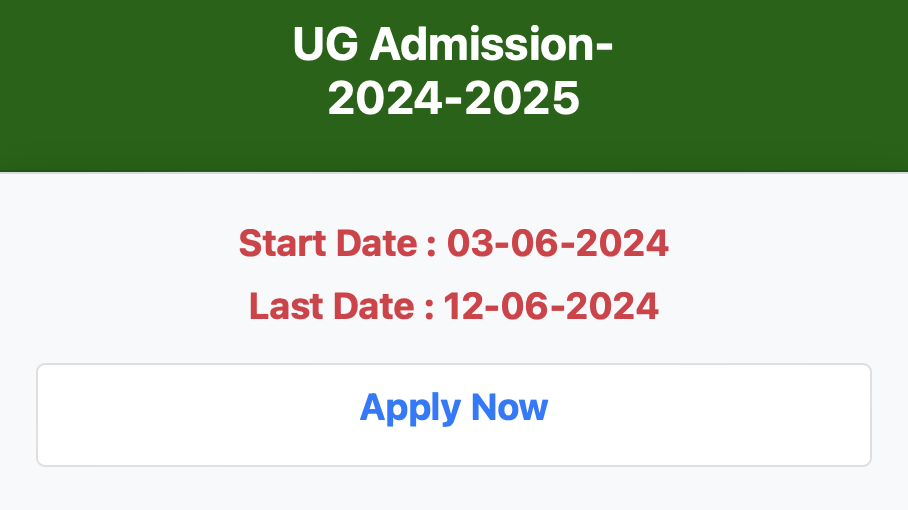 UG Admission Date UOR