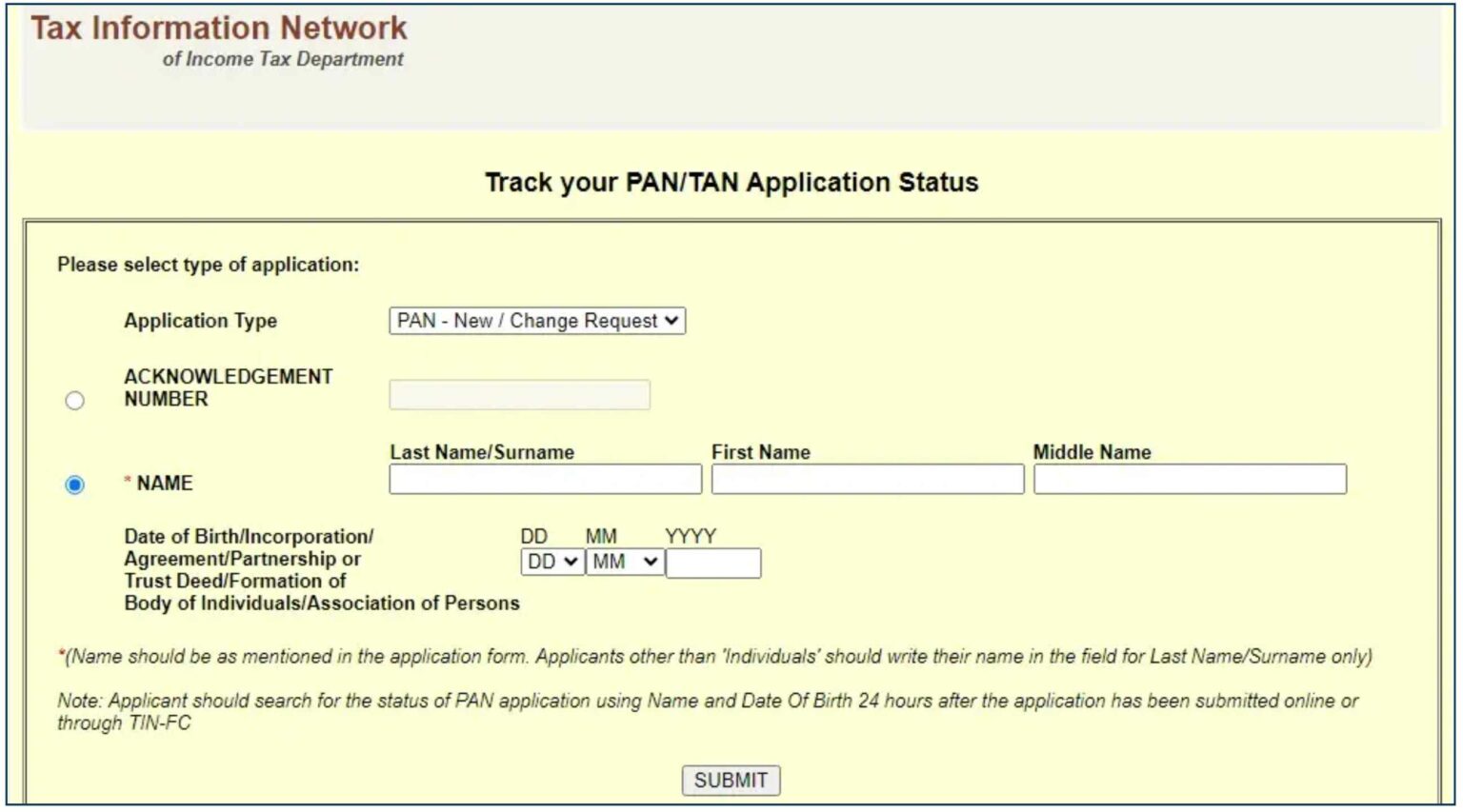 Tan Application Status Check : Apply online, Correction, Certificate
